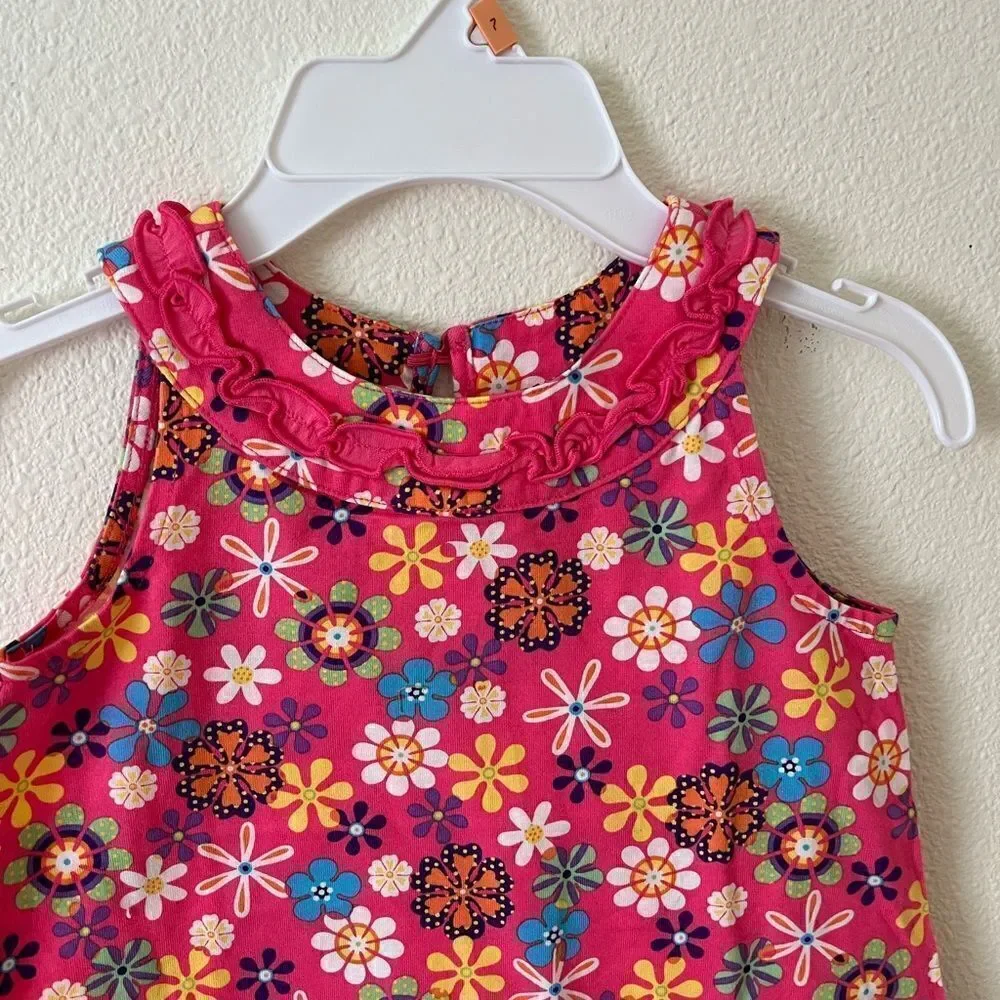 Hanna Andersson Flower Toddler Girl Power Dress sz 3t